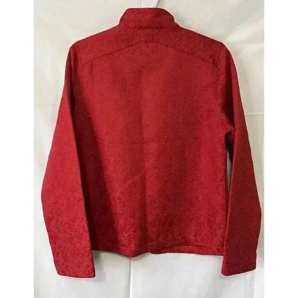 Red Brocade Style Jacket by Kaktus Women’s L - Picture 7 of 16